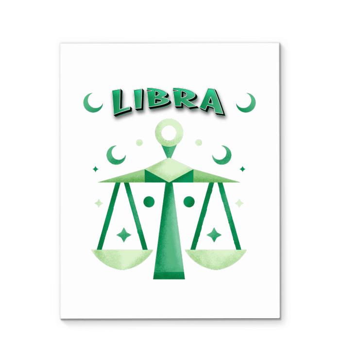 Libra Wrapped Canvas 8x10 | Zodiac Series 2 - Beyond T-shirts