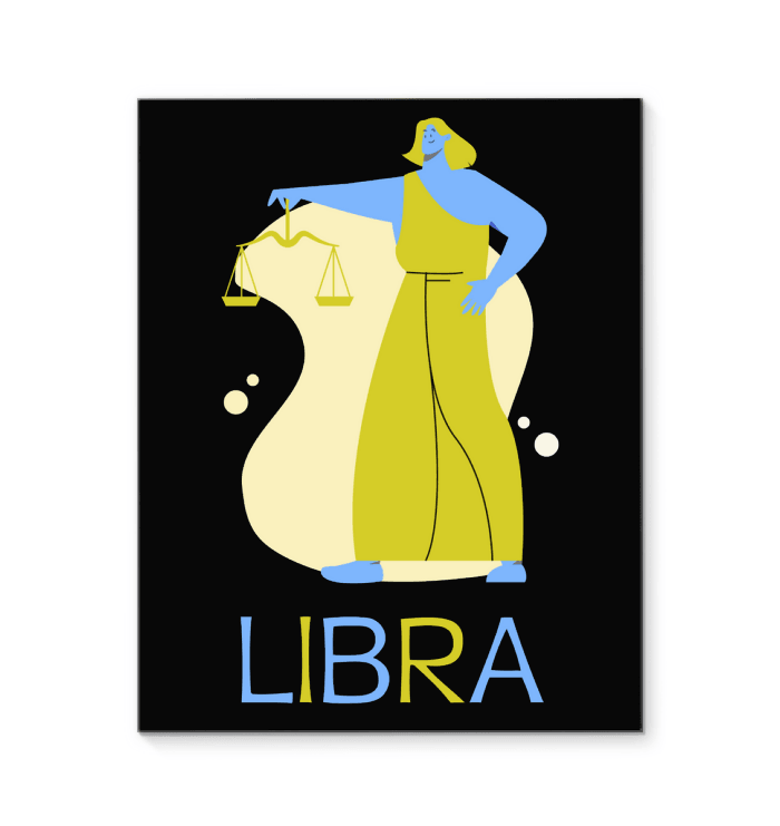Libra Wrapped Canvas 8x10 | Zodiac Series 4 - Beyond T-shirts