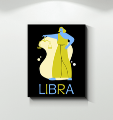 Libra Wrapped Canvas 8x10 | Zodiac Series 4 - Beyond T-shirts