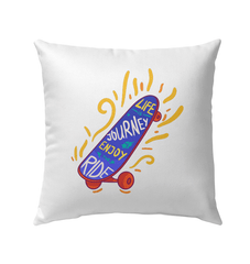 Life Is A Journey Outdoor Pillow - Beyond T-shirts