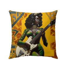 Love Playing Guitar Outdoor Pillow Towel - Front View