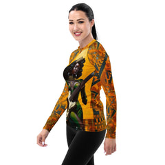 Guitar Print Rash Guard for Ladies