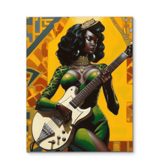 Love Playing Guitar Canvas Wall Art