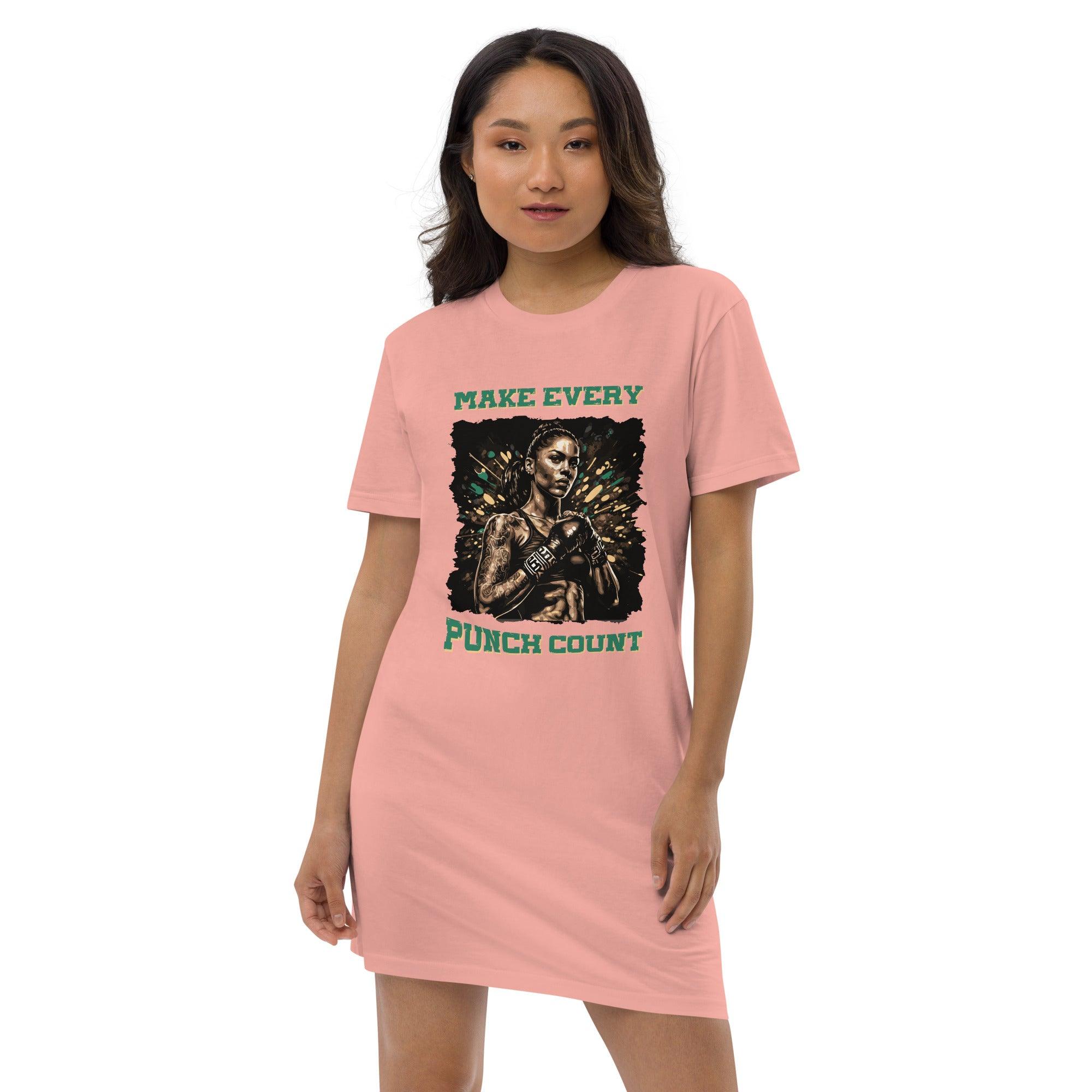 Make Every Punch Count Organic Cotton T-shirt Dress - Beyond T-shirts