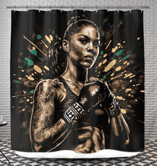 Make Every Punch Count Shower Curtain - Motivational Bathroom Decor