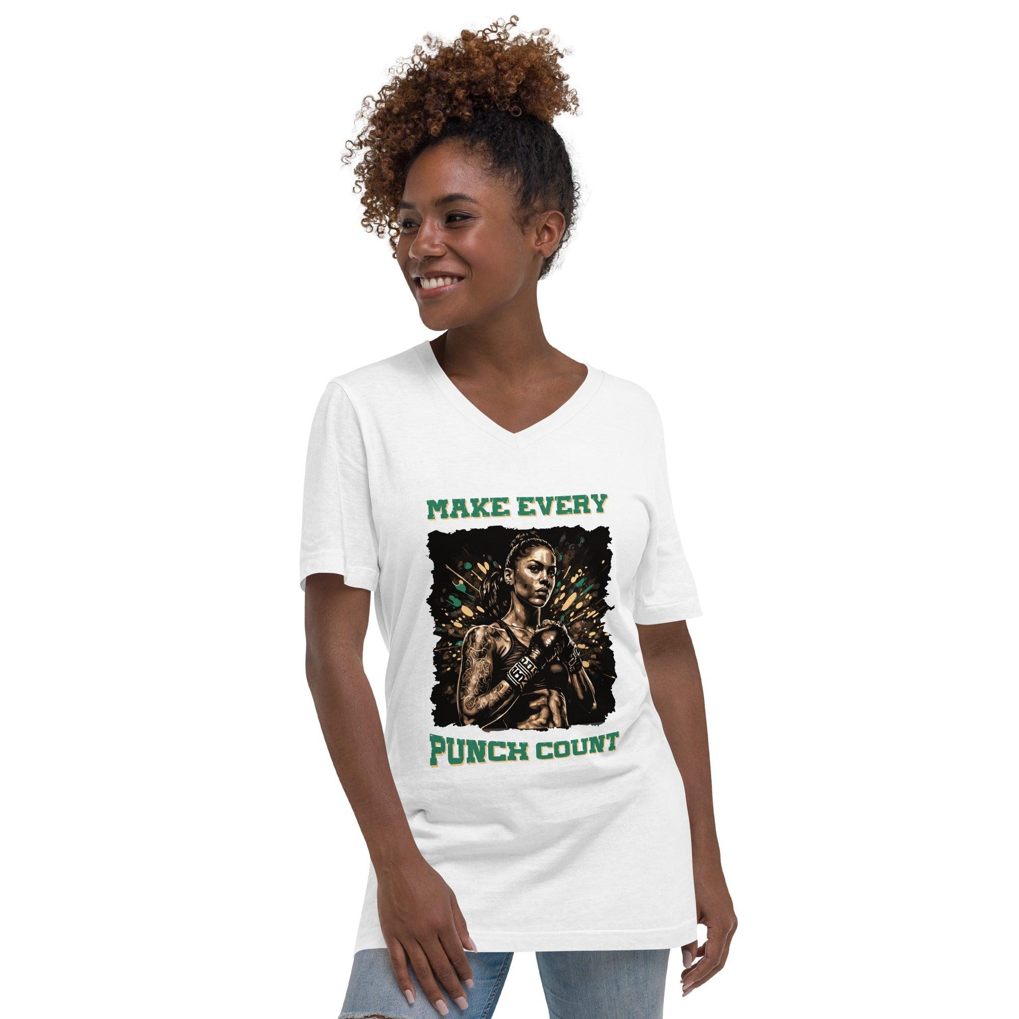 Make Every Punch Count Unisex Short Sleeve V-Neck T-Shirt - Beyond T-shirts