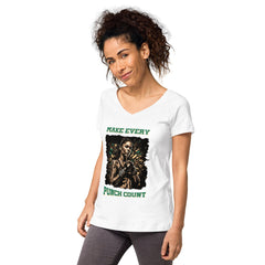 Make Every Punch Count Women’s Fitted V-neck T-shirt - Beyond T-shirts