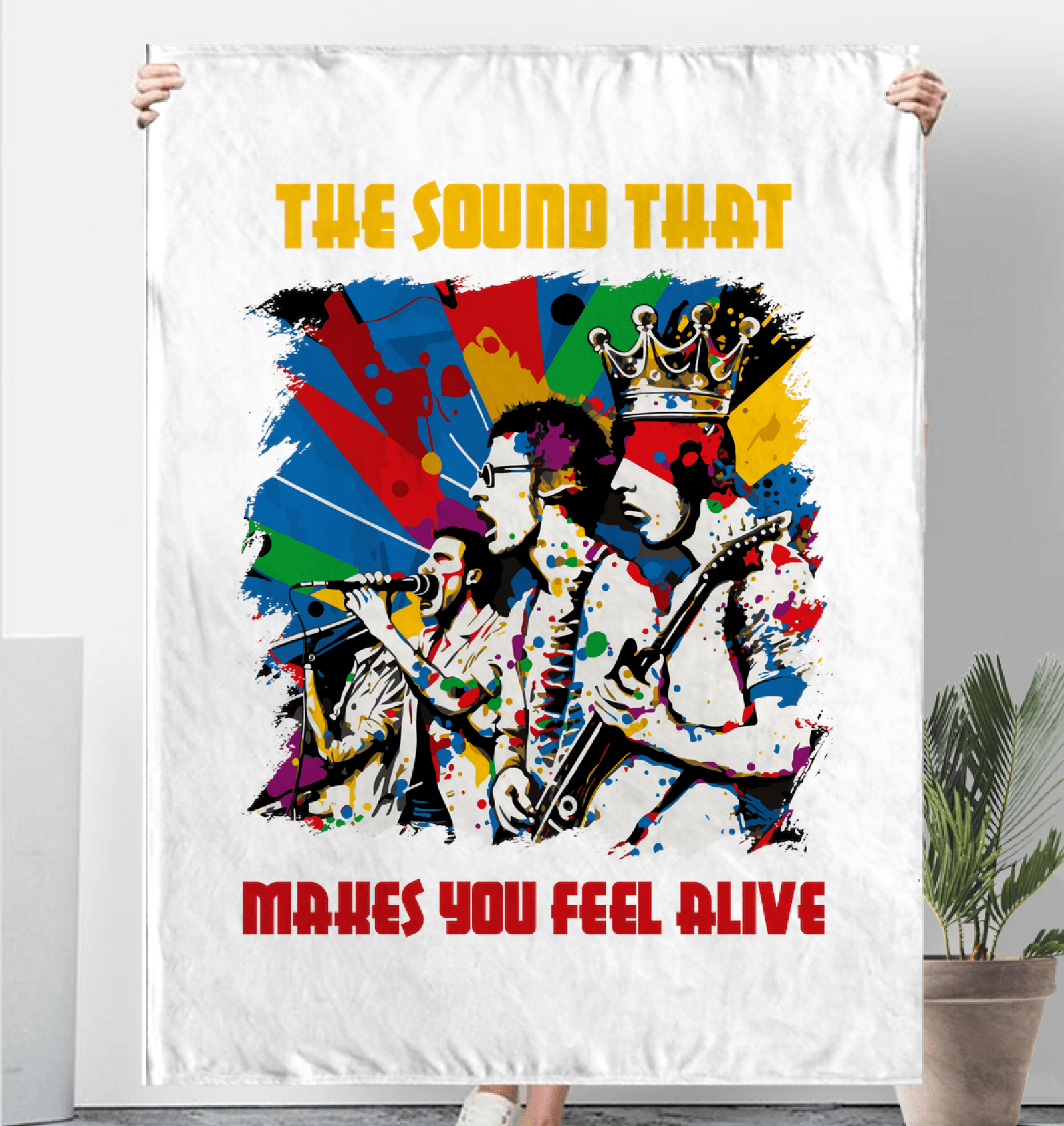 Makes You Feel Alive Sherpa Blanket - Beyond T-shirts