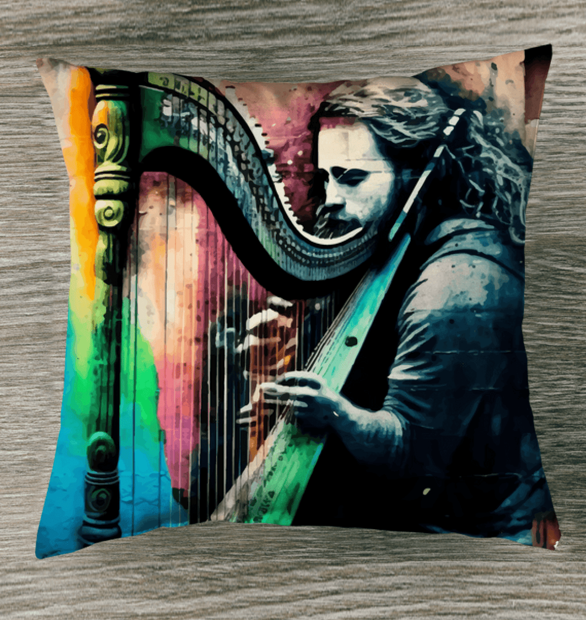 Making Magic With Those Strings Outdoor Pillow - Beyond T-shirts
