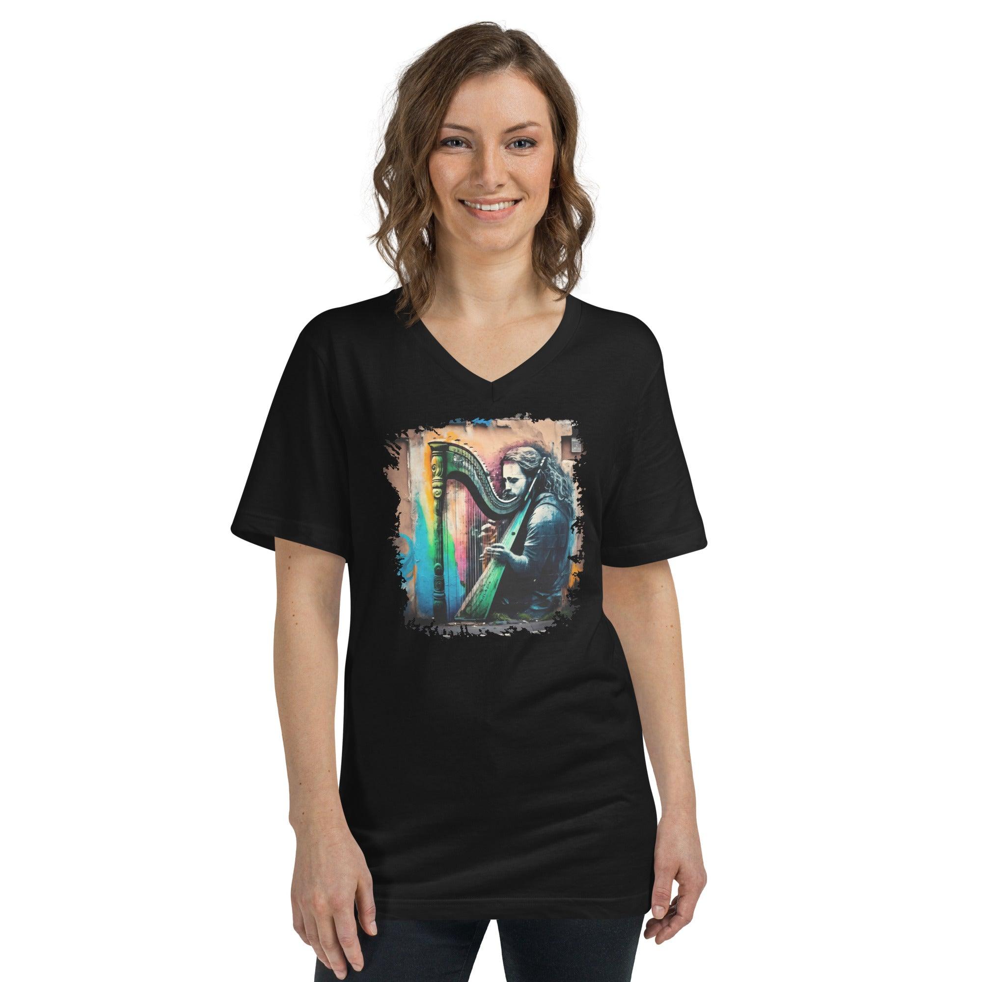 Making Magic With Those Strings Unisex Short Sleeve V-Neck T-Shirt - Beyond T-shirts