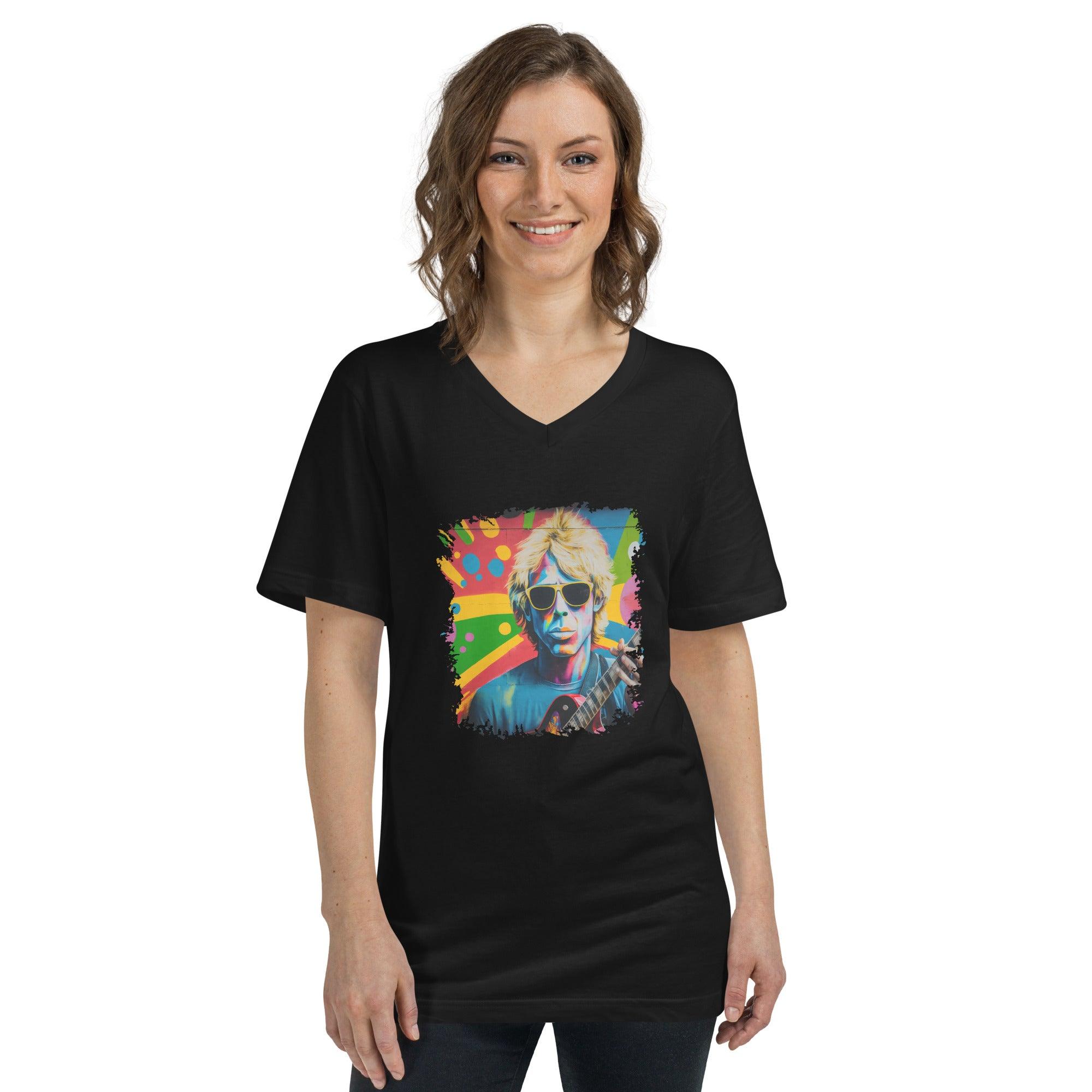 Making Musical Waves Unisex Short Sleeve V-Neck T-Shirt - Beyond T-shirts