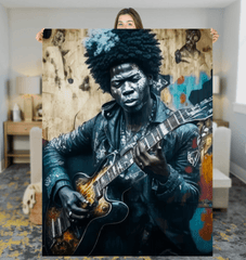 Master Of The Six String Sherpa Blanket - Beyond T-shirts