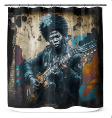 Master Of The Six String Shower Curtain - Beyond T-shirts