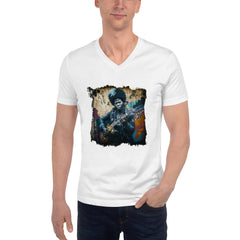 Master Of The Six-String Unisex Short Sleeve V-Neck T-Shirt - Beyond T-shirts