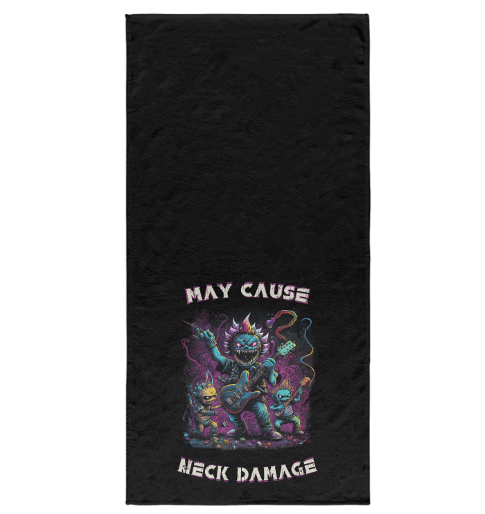 May Cause Neck Damage Bath Towel - Beyond T-shirts