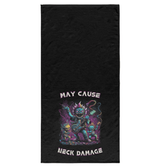 May Cause Neck Damage Bath Towel - Beyond T-shirts