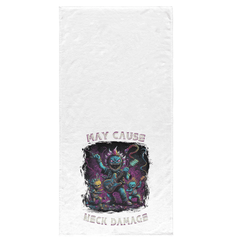 May Cause Neck Damage Bath Towel - Beyond T-shirts