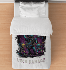 May Cause Neck Damage Duvet Cover - Beyond T-shirts