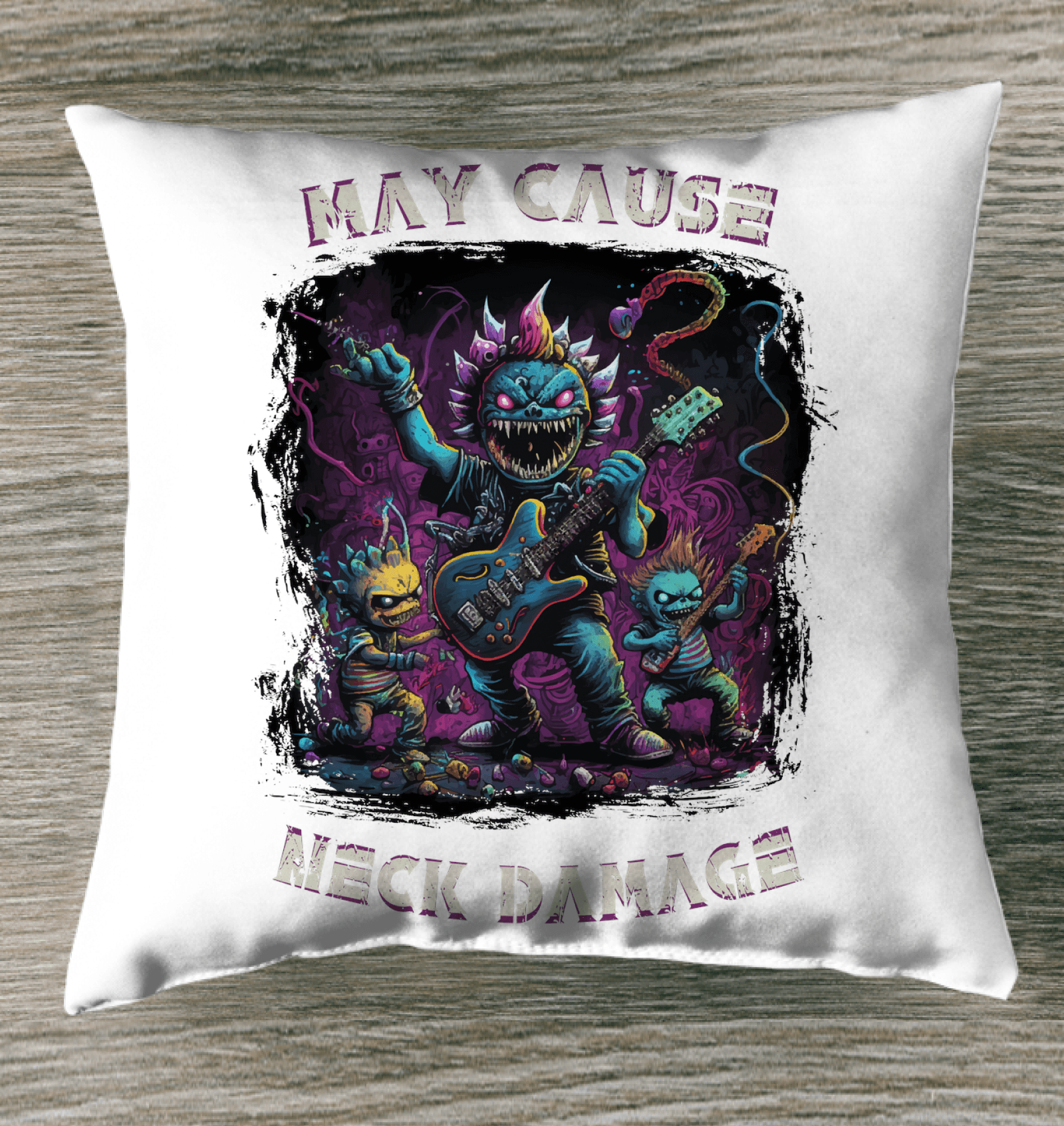 May Cause Neck Damage Indoor Pillow - Beyond T-shirts