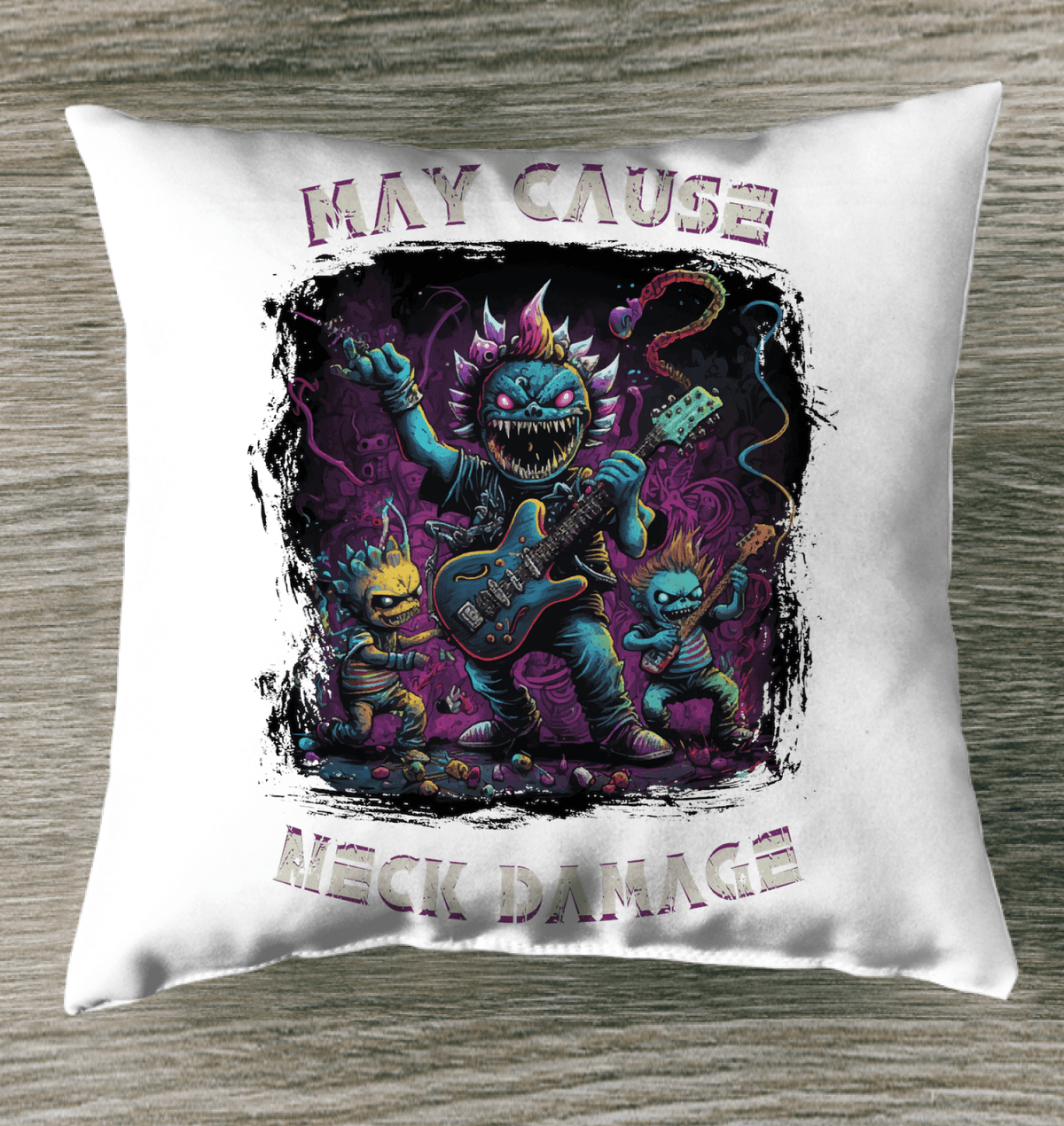 May Cause Neck Damage Indoor Pillow - Beyond T-shirts