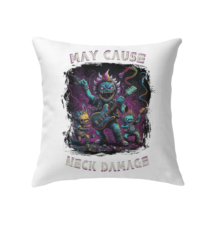 May Cause Neck Damage Indoor Pillow - Beyond T-shirts