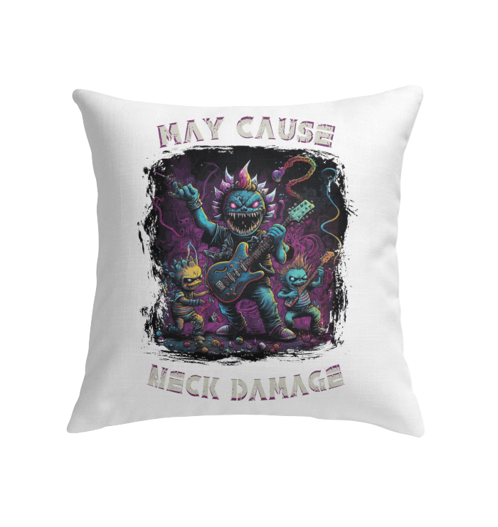 May Cause Neck Damage Indoor Pillow - Beyond T-shirts