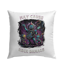 May Cause Neck Damage Outdoor Pillow - Beyond T-shirts