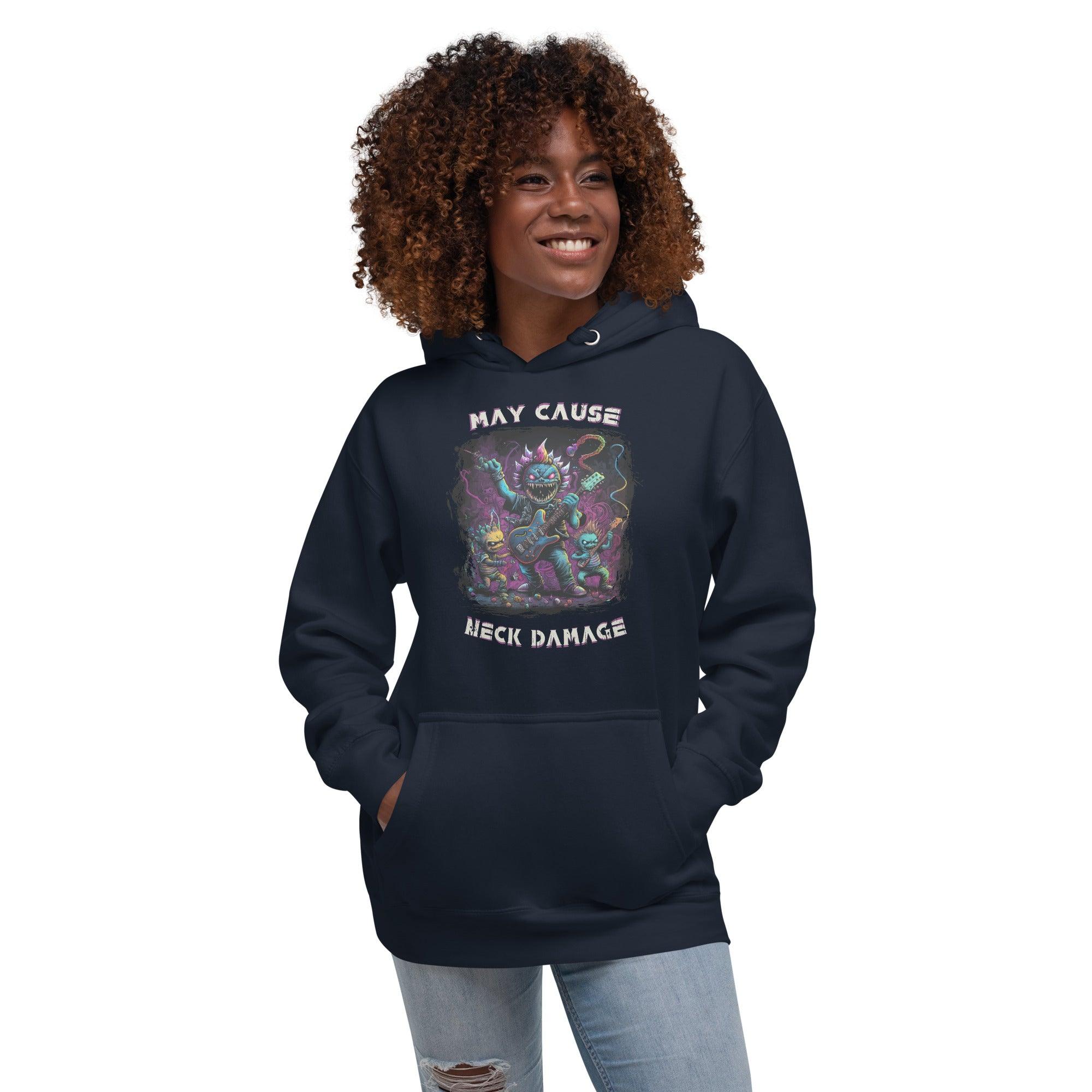 May Cause Neck Damage Unisex Hoodie - Beyond T-shirts