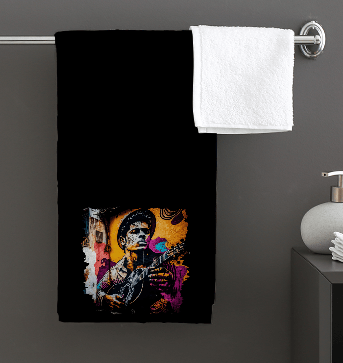 Melodies At His Fingertips Bath Towel - Beyond T-shirts