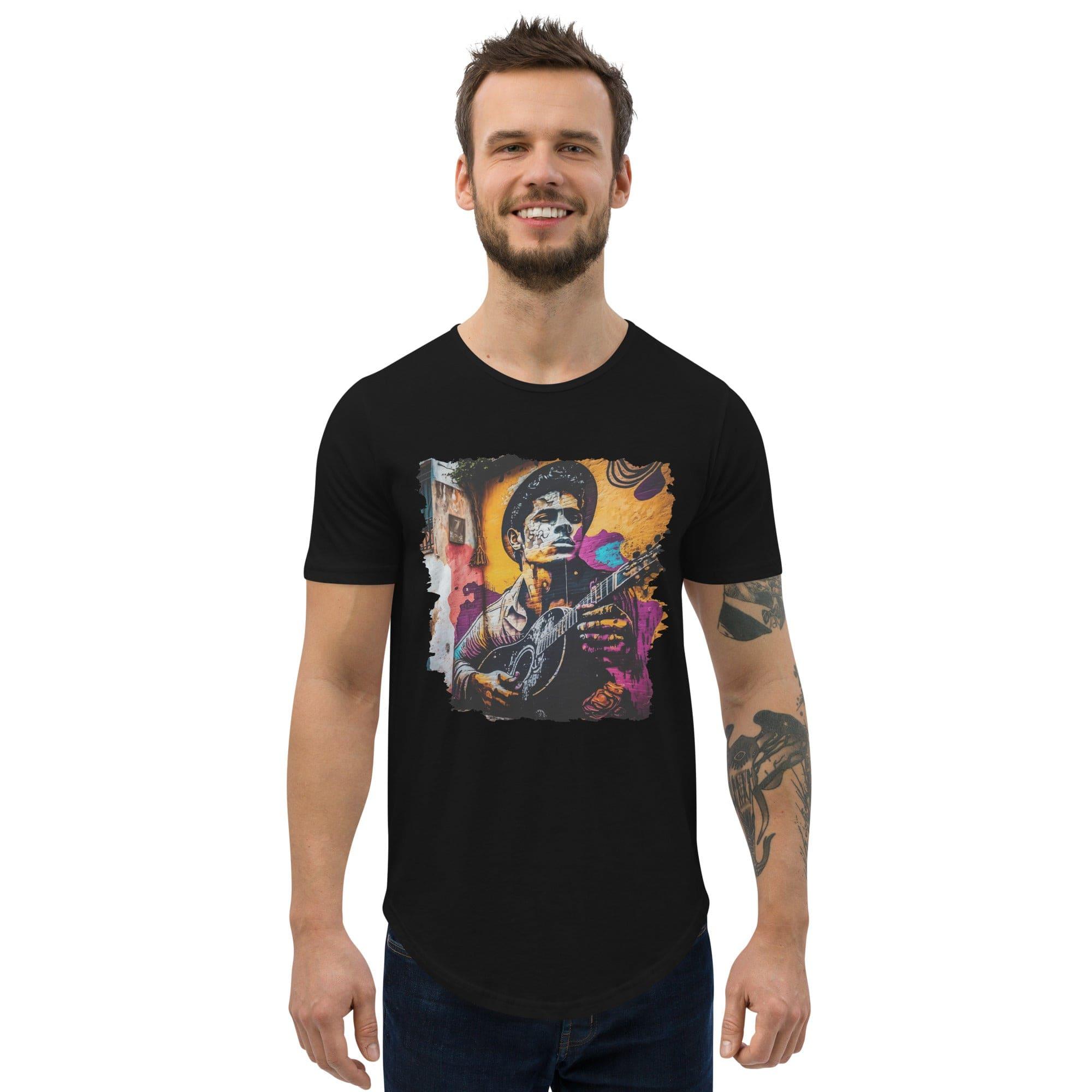 Melodies At His Fingertips Men's Curved Hem T-Shirt - Beyond T-shirts