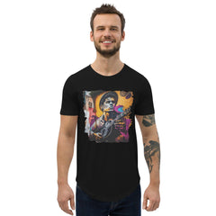 Melodies At His Fingertips Men's Curved Hem T-Shirt - Beyond T-shirts