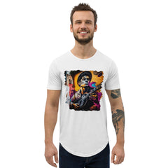 Melodies At His Fingertips Men's Curved Hem T-Shirt - Beyond T-shirts