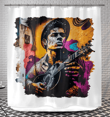 Melodies At His Fingertips Shower Curtain - Beyond T-shirts