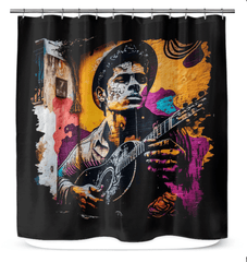 Melodies At His Fingertips Shower Curtain - Beyond T-shirts