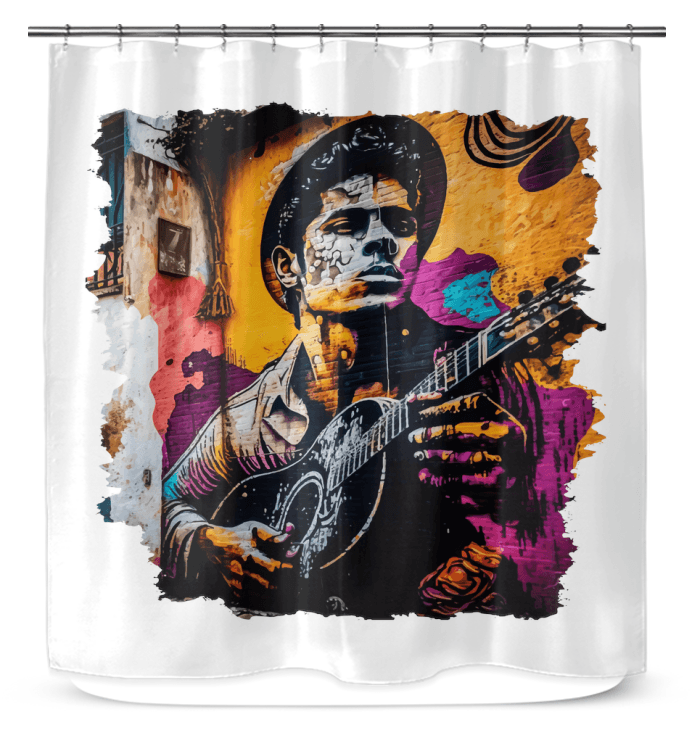 Melodies At His Fingertips Shower Curtain - Beyond T-shirts