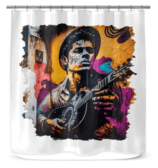 Melodies At His Fingertips Shower Curtain - Beyond T-shirts