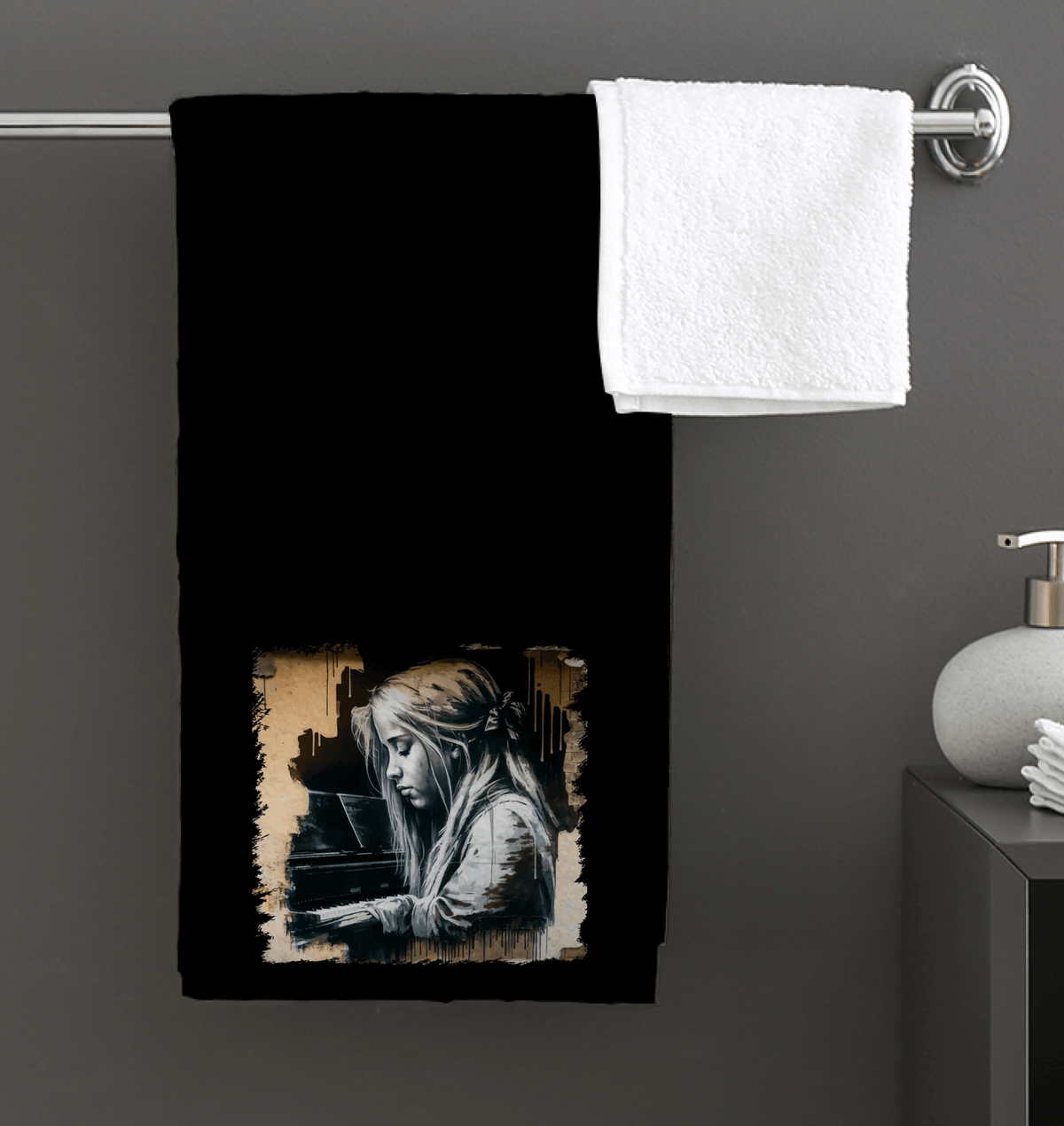 Melodies Flow Gracefully Bath Towel - Beyond T-shirts