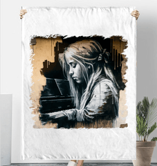 Melodies Flow Gracefully Sherpa Blanket - Beyond T-shirts