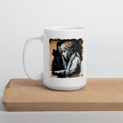 Melodies Flow Gracefully White Glossy Mug - Beyond T-shirts