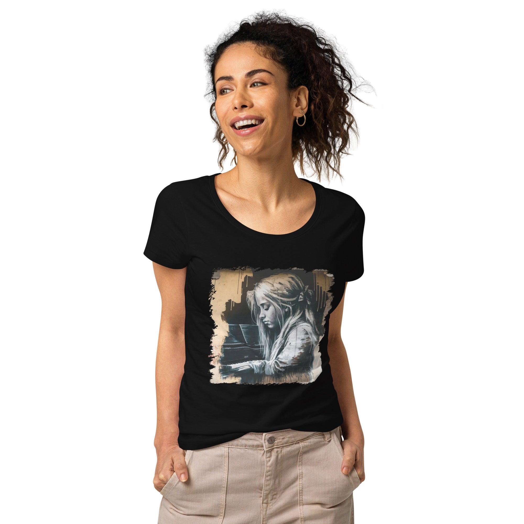 Melodies Flow Gracefully Women’s Basic Organic T-shirt - Beyond T-shirts