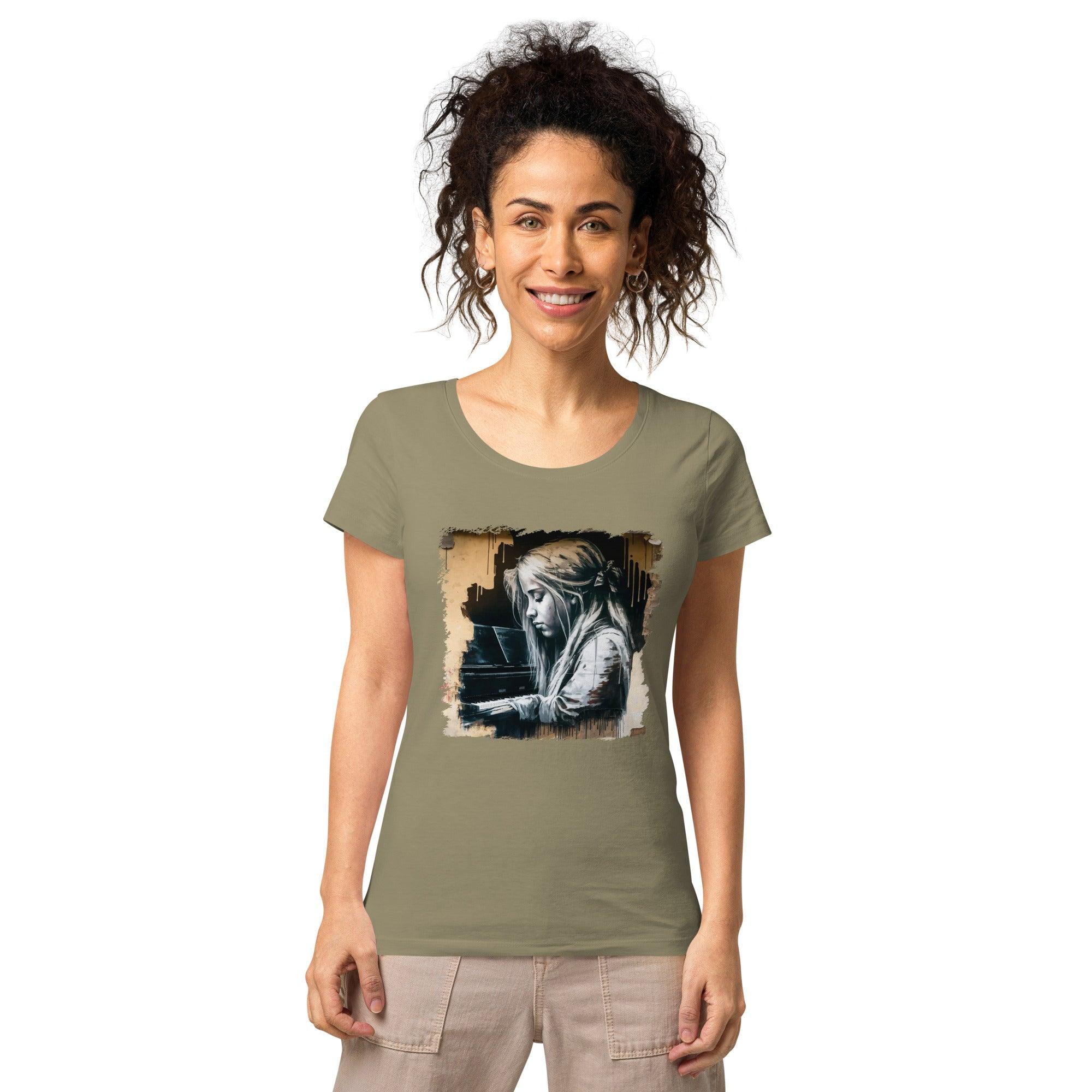 Melodies Flow Gracefully Women’s Basic Organic T-shirt - Beyond T-shirts