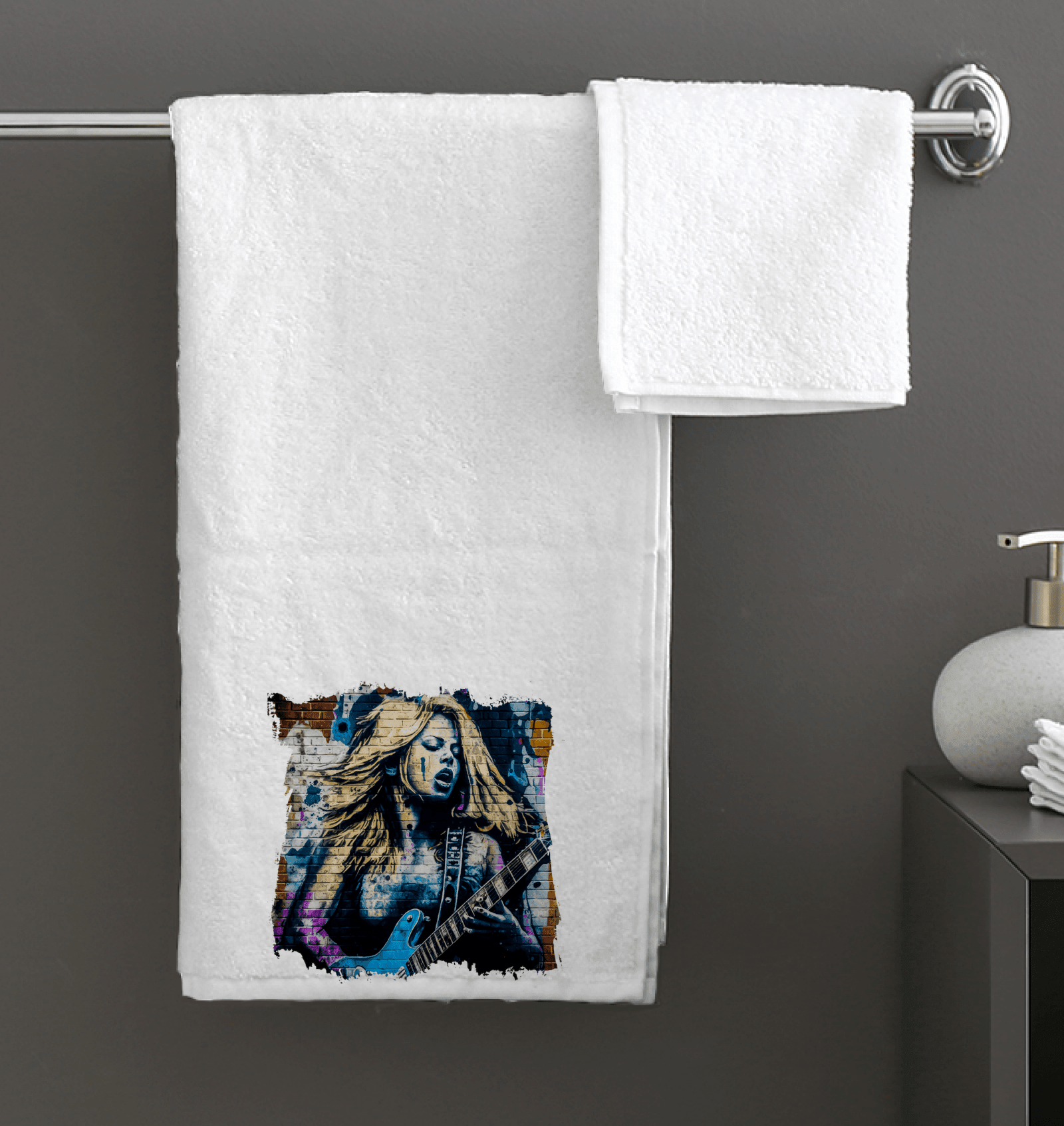 Melodies From Her Fingertips Bath Towel - Beyond T-shirts