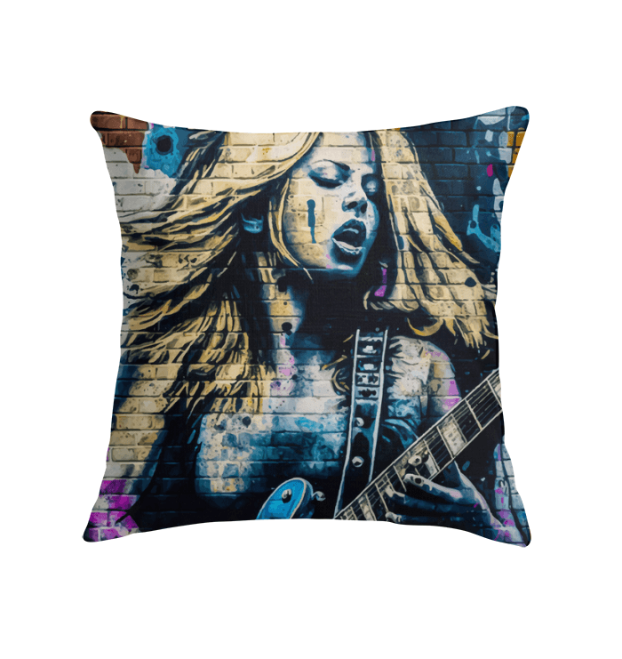 Melodies From Her Fingertips Indoor Pillow - Beyond T-shirts