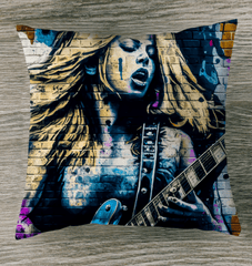 Melodies From Her Fingertips Outdoor Pillow - Beyond T-shirts