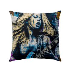 Melodies From Her Fingertips Outdoor Pillow - Beyond T-shirts