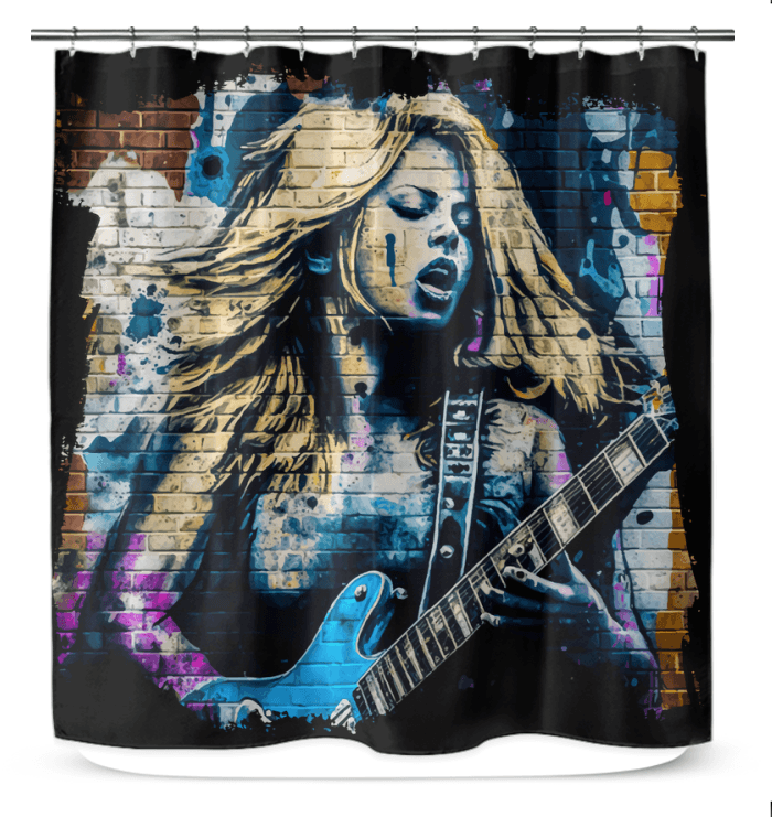 Melodies From Her Fingertips Shower Curtain - Beyond T-shirts