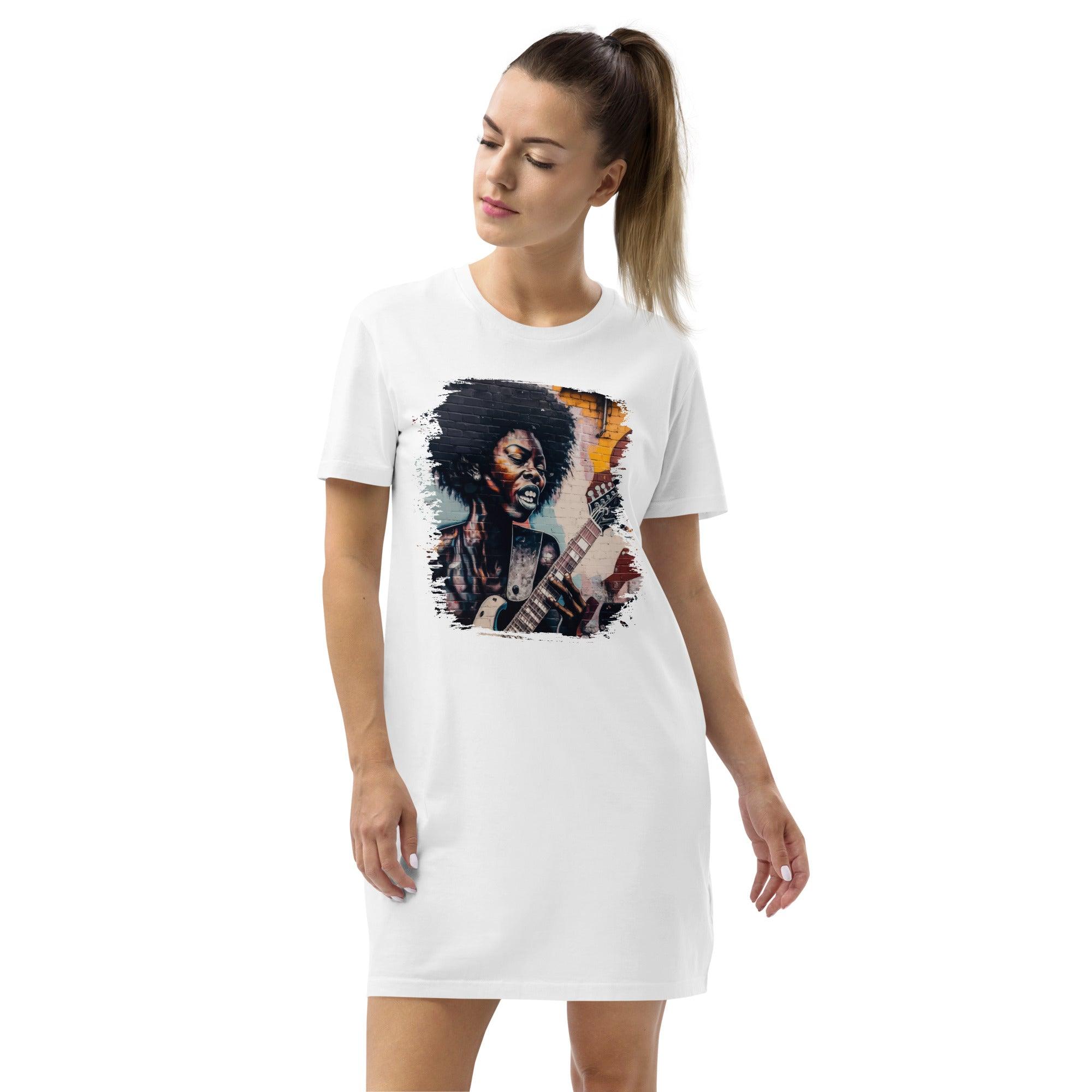 Melody Maker, Rhythm Keeper Organic Cotton T-shirt Dress - Beyond T-shirts