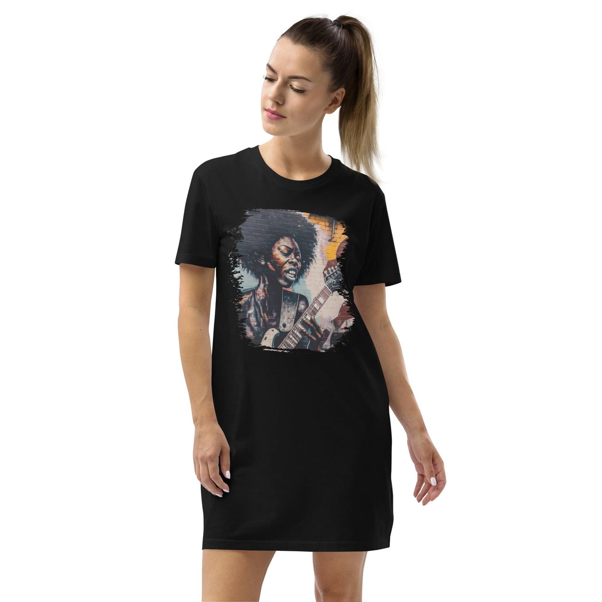 Melody Maker, Rhythm Keeper Organic Cotton T-shirt Dress - Beyond T-shirts