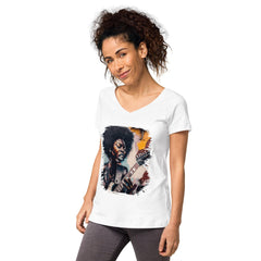 Melody Maker, Rhythm Keeper Women’s Fitted V-neck T-shirt - Beyond T-shirts