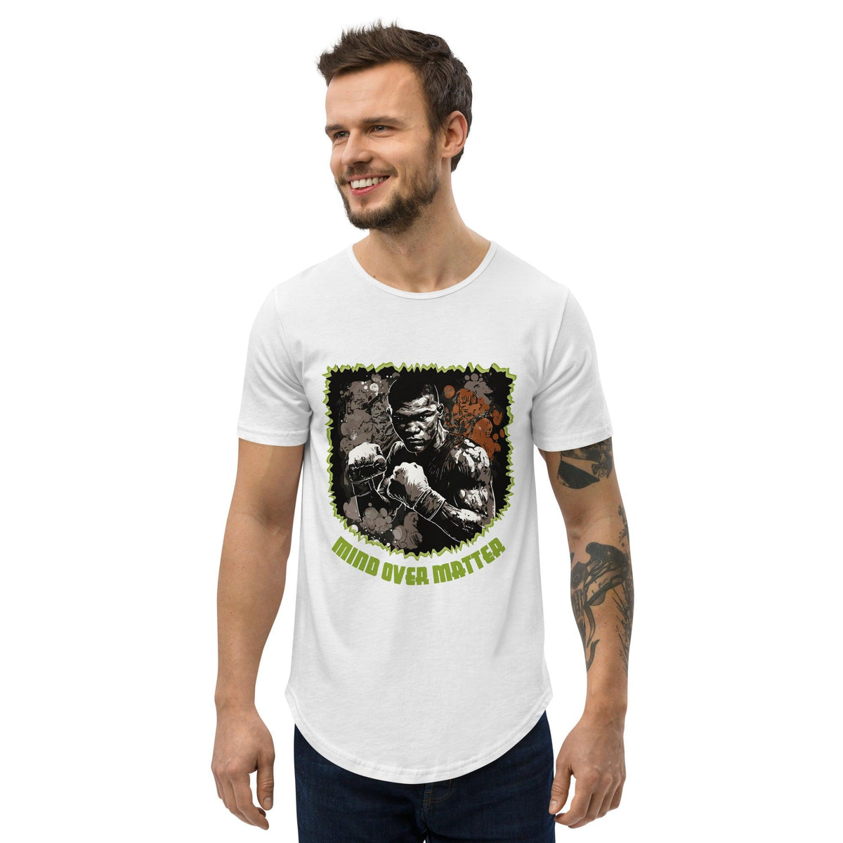 Mind Over Matter Men's Curved Hem T-Shirt - Beyond T-shirts